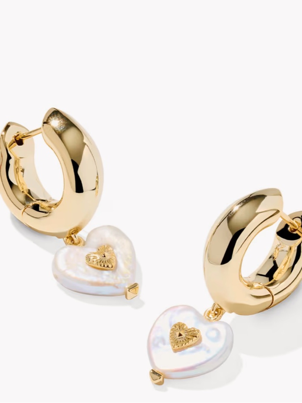 Kendra Scott Sasha Heart Huggie Earrings NWT